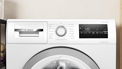 BOSCH WAN28K23 Waschmaschine Serie 4, Frontlader mit 8kg Fassungsvermögen, 1400 UpM, EcoSilence Drive: leises und sparsames Waschen, Hygiene Plus, Speed Perfect, Weiß, 60cm, Amazon Exclusive Edition - 2