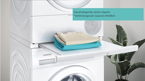 Siemens WQ33G2D40 Wärmepumpentrockner für 8 kg Wäsche, iQ500, A+++, 176 kWh/Jahr, speedPack, autoDry, Outdoor-Programm, Weiß - 5