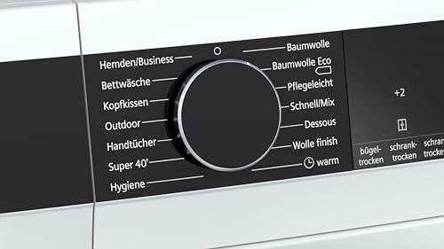 Siemens WQ33G2D40 Wärmepumpentrockner für 8 kg Wäsche, iQ500, A+++, 176 kWh/Jahr, speedPack, autoDry, Outdoor-Programm, Weiß - 10